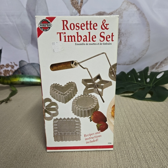 Nordic Ware Rosette & Timbale Set - Silver with Wood Handle - Picture 5 of 8